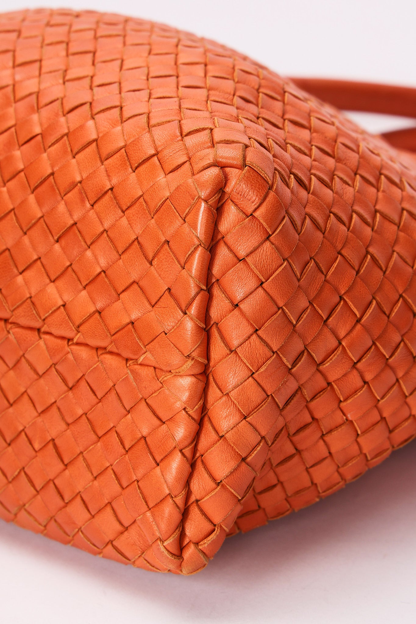 Bottega Veneta Small Intrecciato Cabat Tote Orange