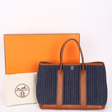 Hermès Garden Party 30 Denim Toile and (color) Negonda PHW