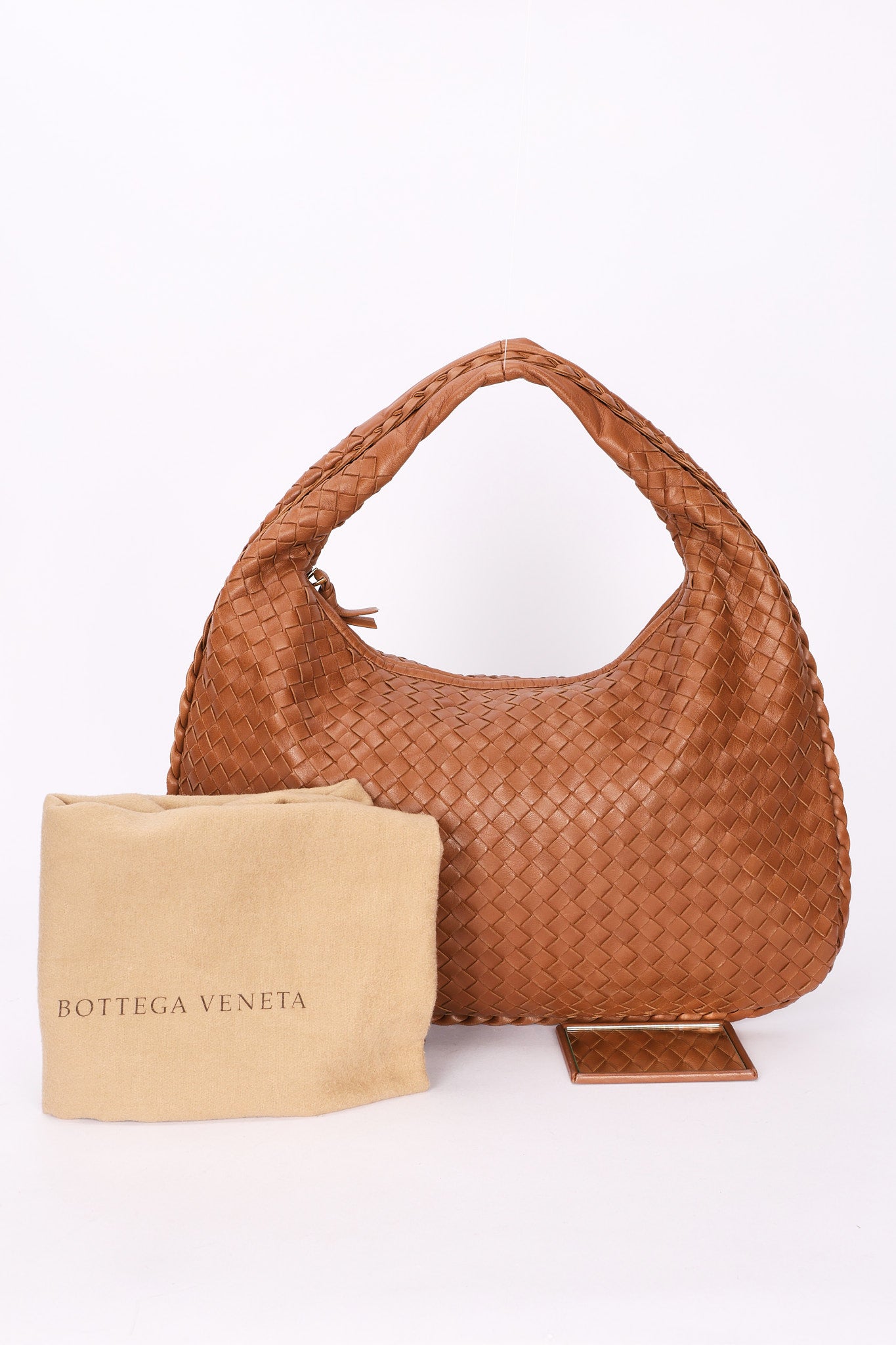 Bottega Veneta Small Intrecciato Hobo Cognac