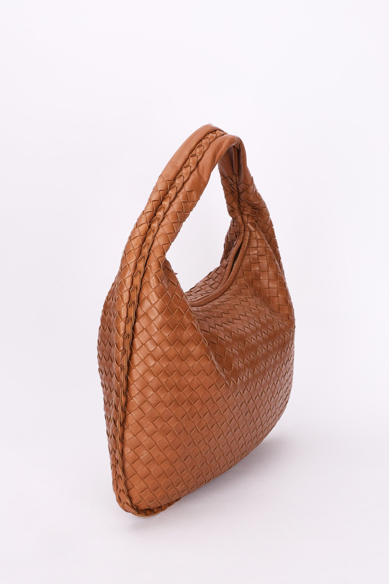 Bottega Veneta Small Intrecciato Hobo Cognac