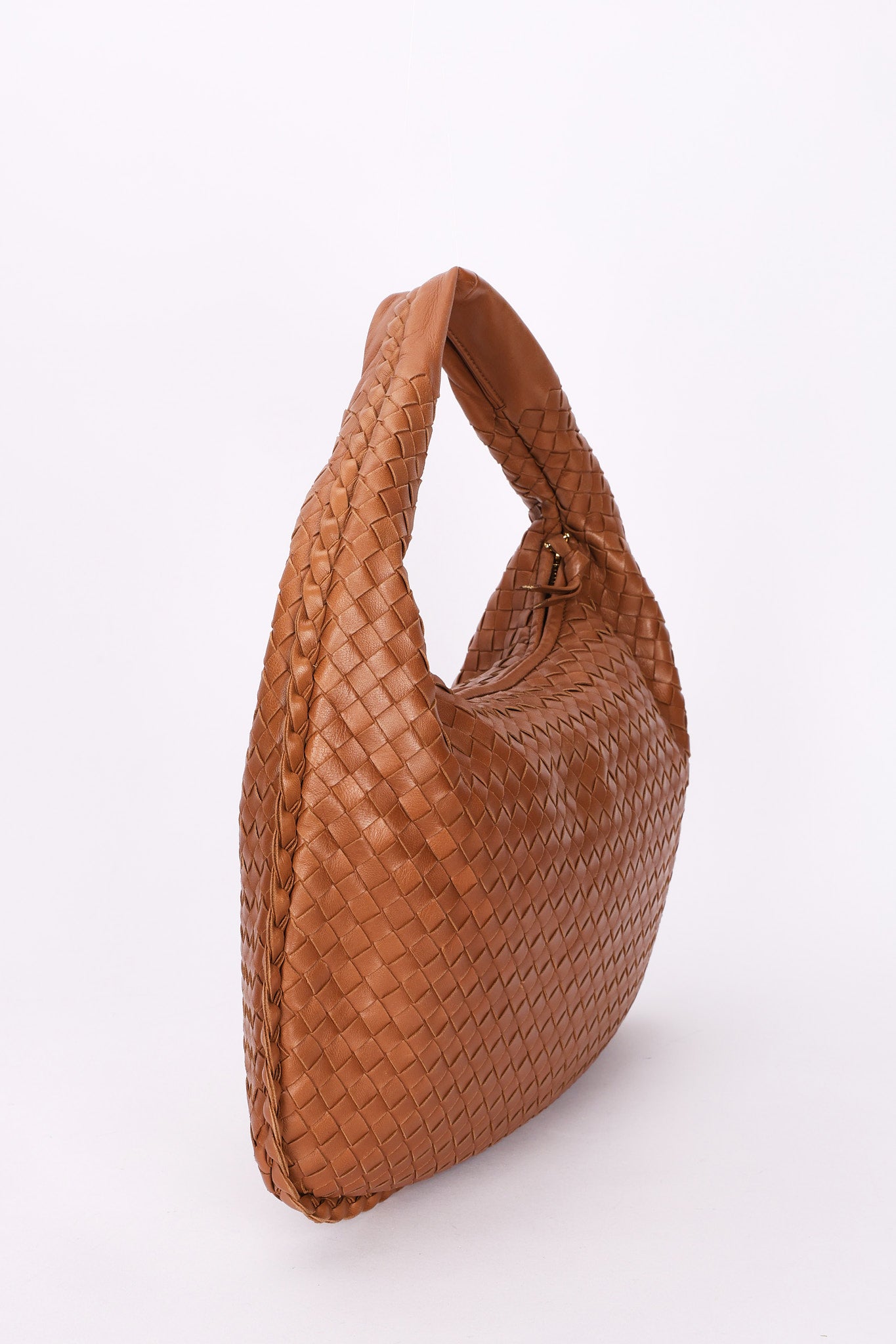 Bottega Veneta Small Intrecciato Hobo Cognac
