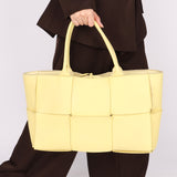 Bottega Veneta Intrecciato Arco Tote Yellow
