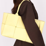 Bottega Veneta Intrecciato Arco Tote Yellow