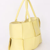 Bottega Veneta Intrecciato Arco Tote Yellow