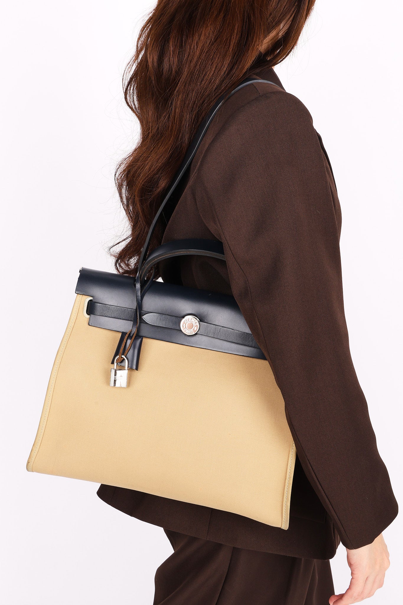 Hermès Herbag Zip 31 (color) Toile & (color) leather PHW