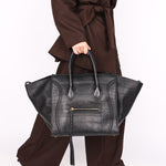 Celine Crocodile Embossed Phantom Luggage Tote