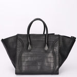 Celine Crocodile Embossed Phantom Luggage Tote