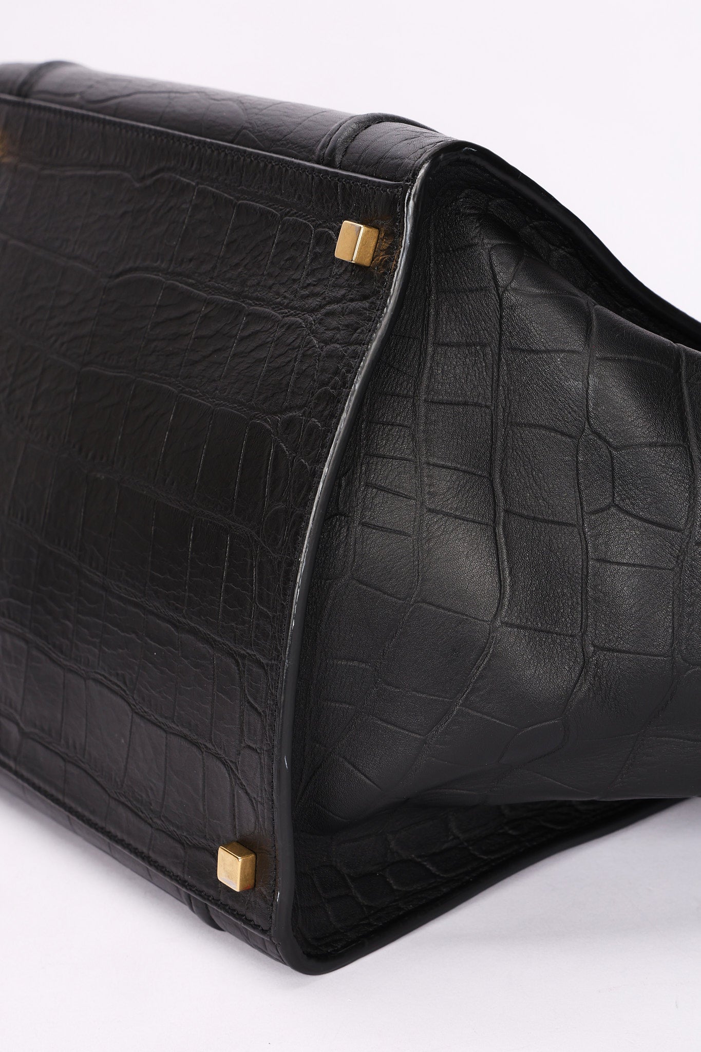 Celine Crocodile Embossed Phantom Luggage Tote