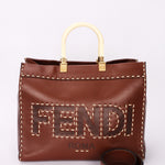 Fendi Stitched Sunshine Shopper Tote