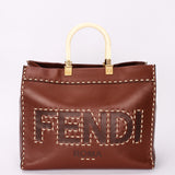 Fendi Stitched Sunshine Shopper Tote