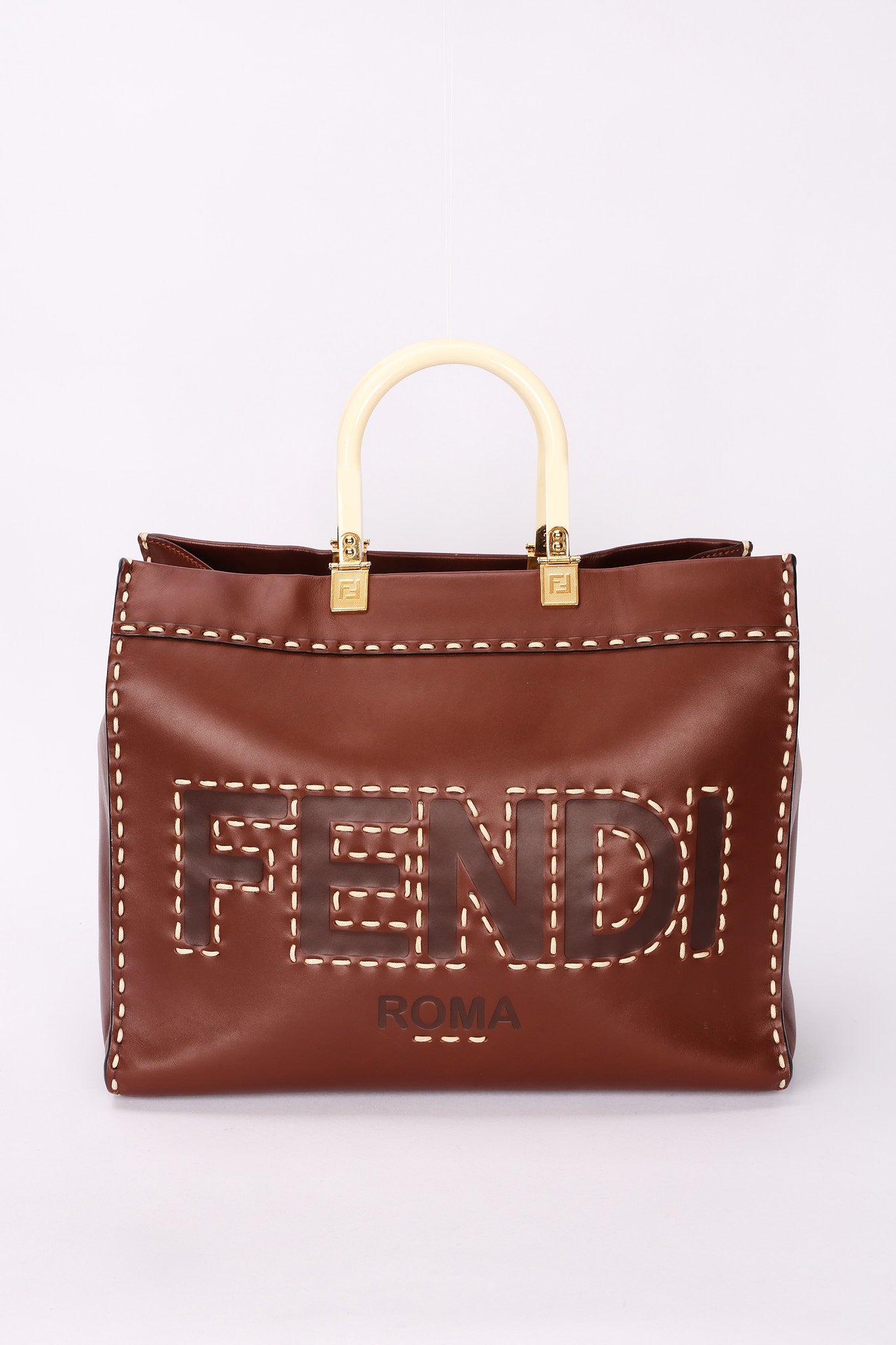Fendi Stitched Sunshine Shopper Tote