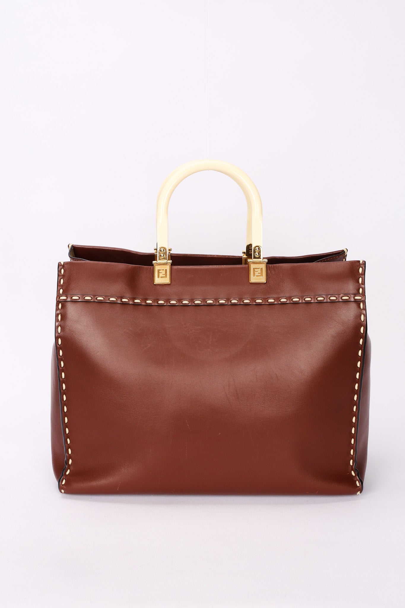 Fendi Stitched Sunshine Shopper Tote