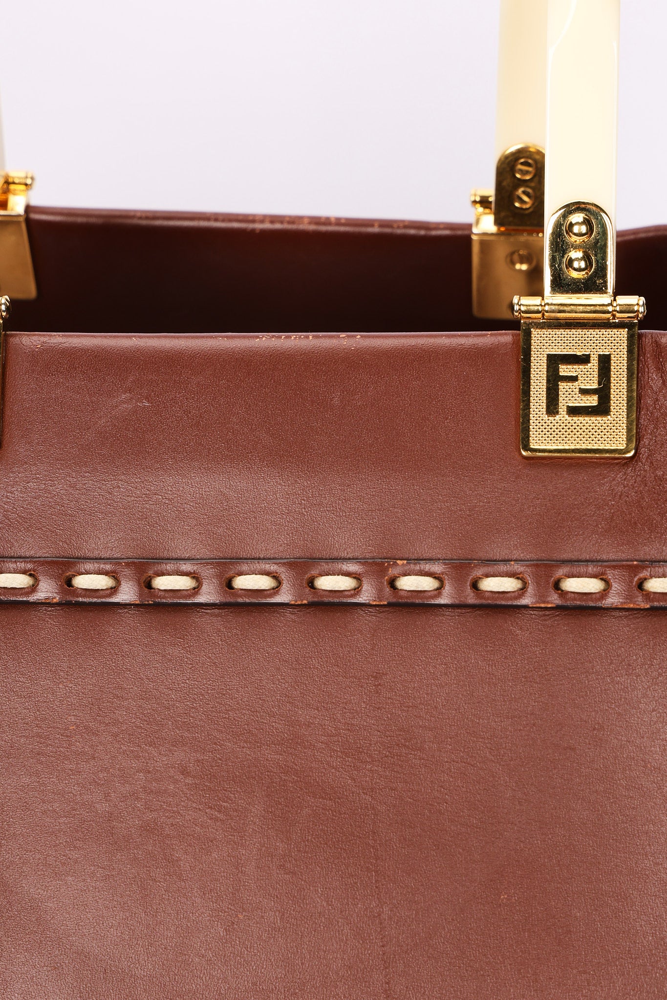 Fendi Stitched Sunshine Shopper Tote