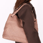 Bottega Veneta Intrecciato Garda Tote Taupe