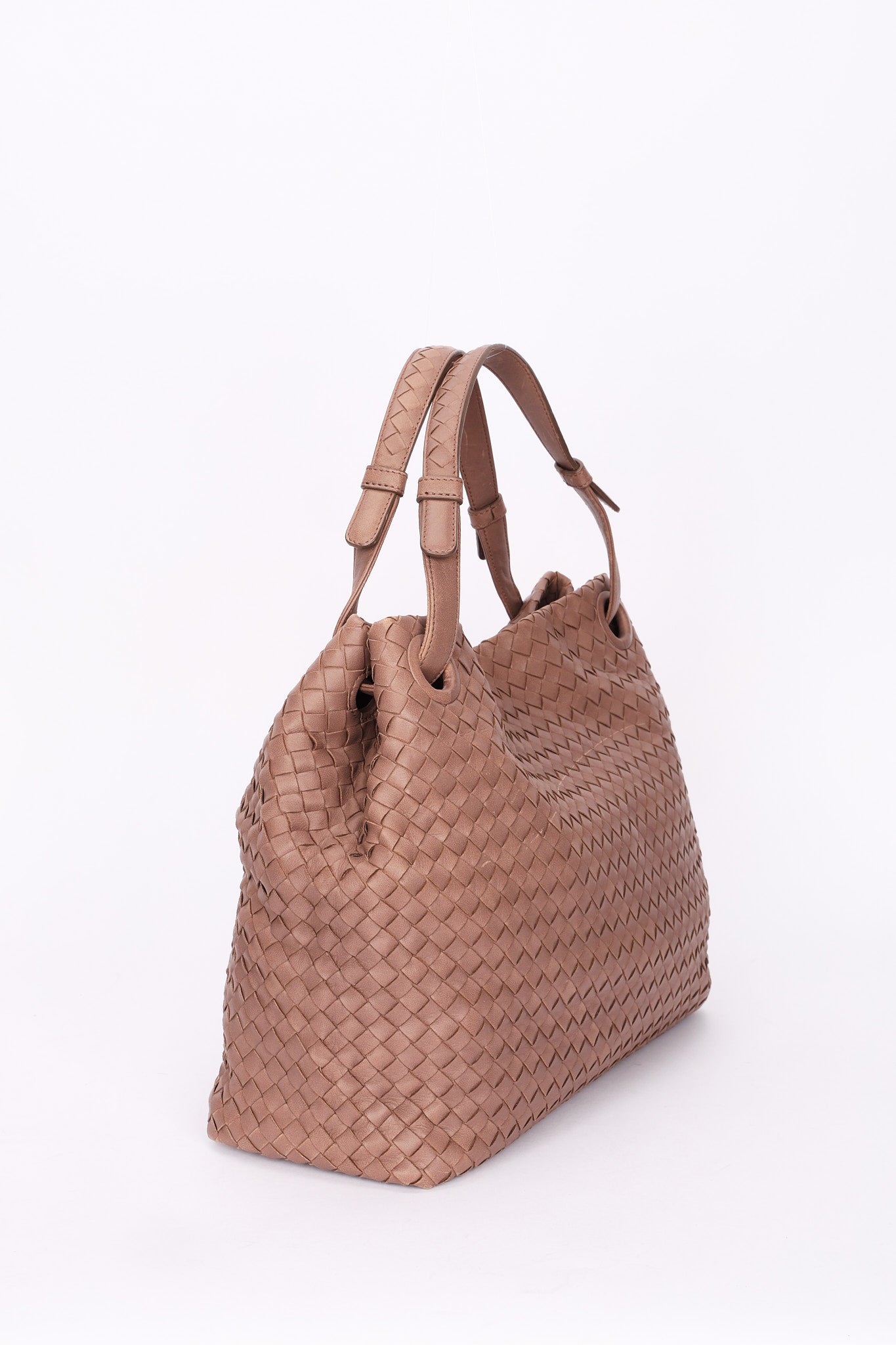 Bottega Veneta Intrecciato Garda Tote Taupe