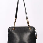Chanel Front Turnlock Pocket Shoulder Bag Black Caviar 24K GP