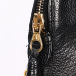 Chanel Front Turnlock Pocket Shoulder Bag Black Caviar 24K GP
