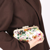 Gucci Flora Bamboo Silk Satin Clutch
