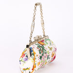 Gucci Flora Bamboo Silk Satin Clutch