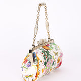 Gucci Flora Bamboo Silk Satin Clutch