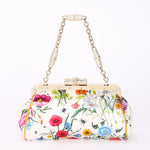 Gucci Flora Bamboo Silk Satin Clutch