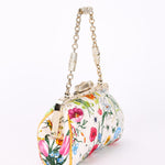 Gucci Flora Bamboo Silk Satin Clutch