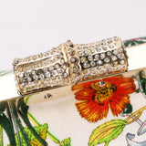 Gucci Flora Bamboo Silk Satin Clutch