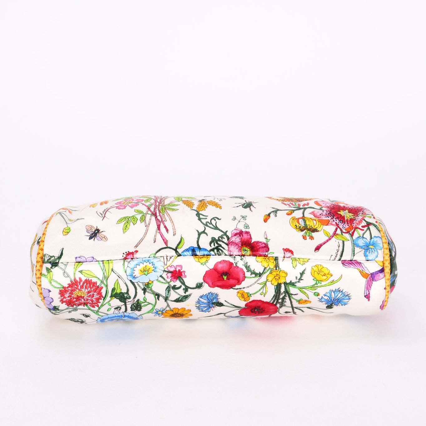 Gucci Flora Bamboo Silk Satin Clutch