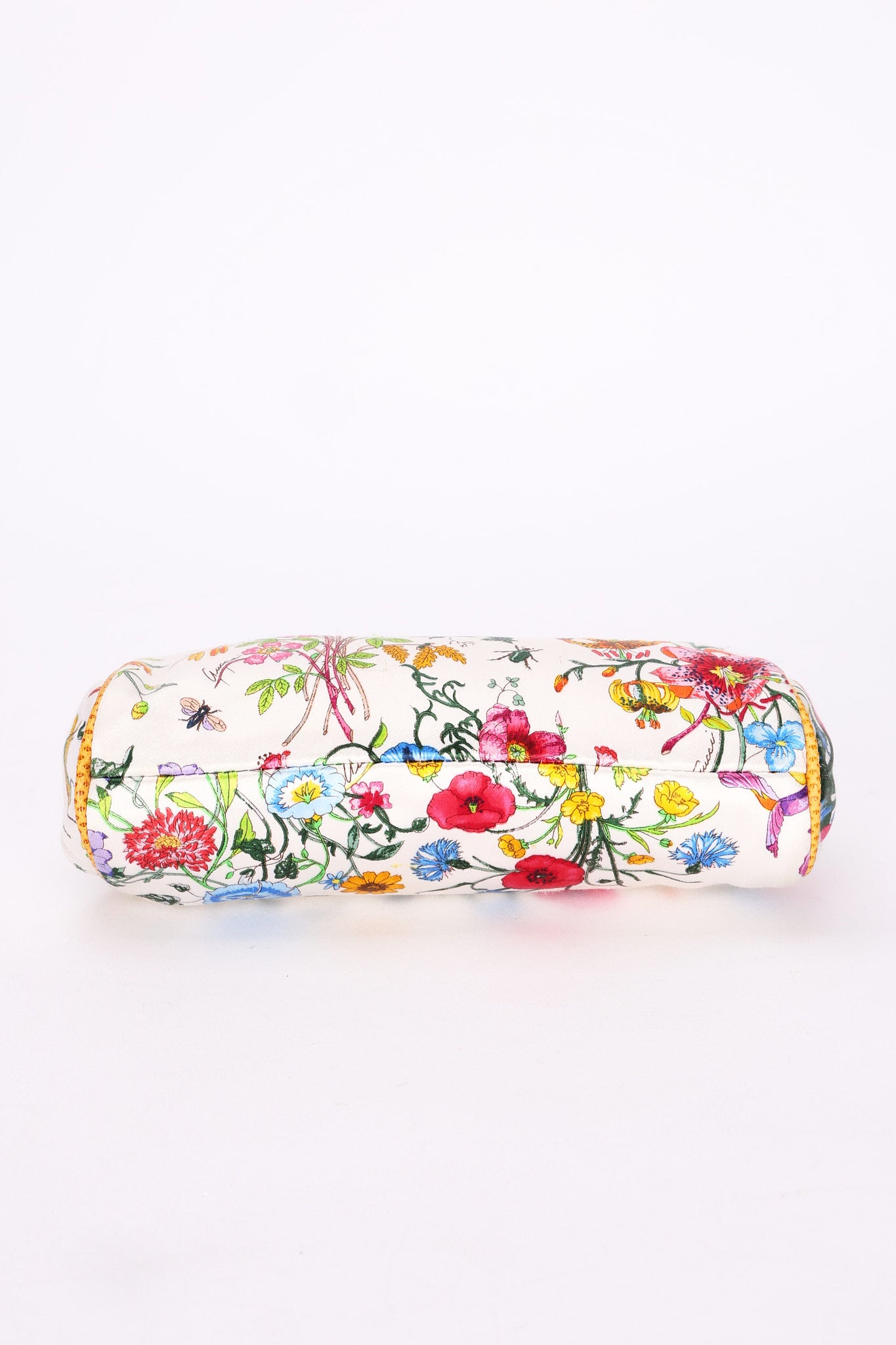 Gucci Flora Bamboo Silk Satin Clutch