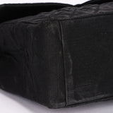Chanel XL CC Maxi Single Flap Black Denim 24K GP