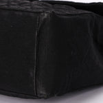 Chanel XL CC Maxi Single Flap Black Denim 24K GP