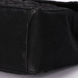 Chanel XL CC Maxi Single Flap Black Denim 24K GP