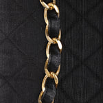 Chanel XL CC Maxi Single Flap Black Denim 24K GP