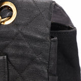 Chanel XL CC Maxi Single Flap Black Denim 24K GP