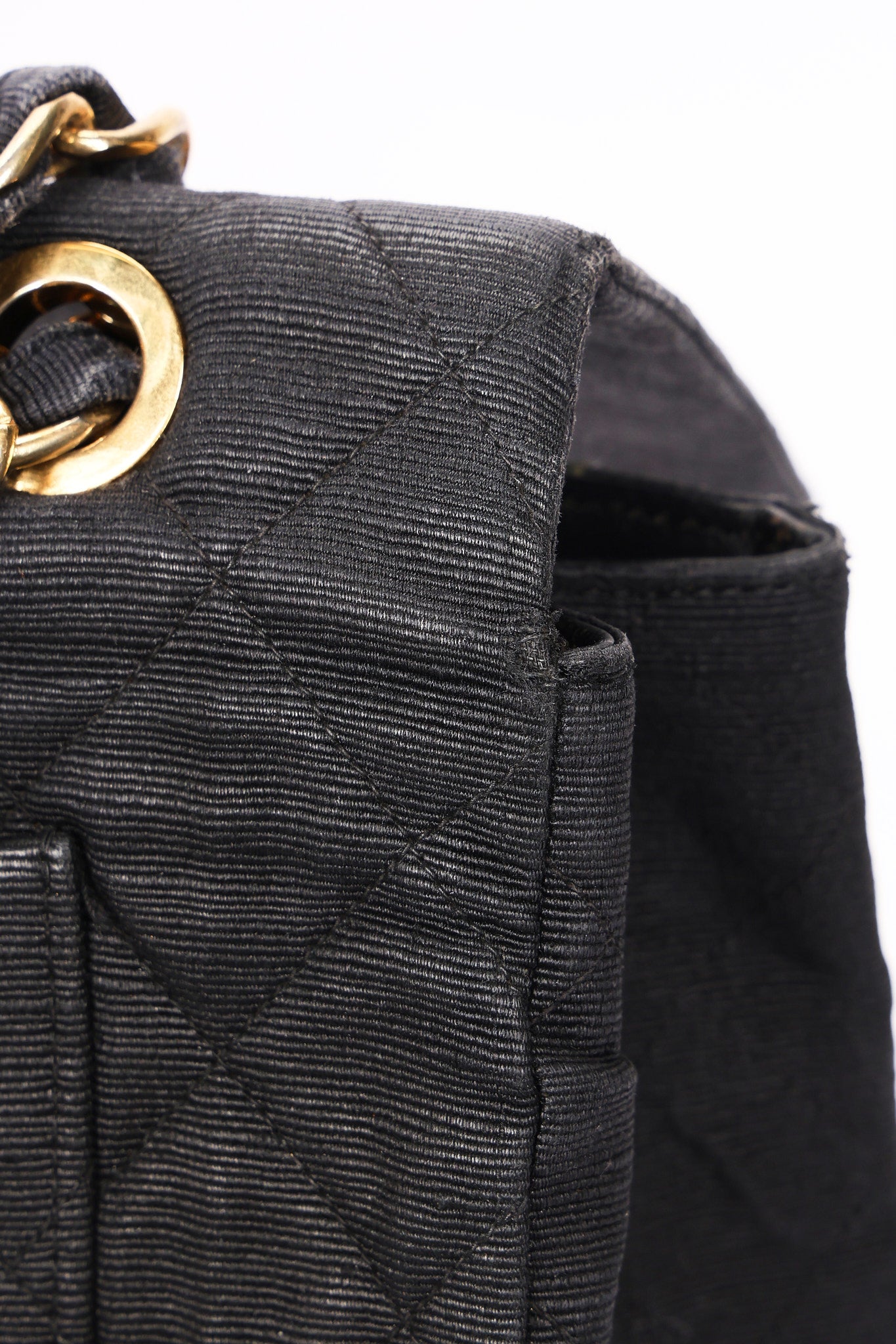 Chanel XL CC Maxi Single Flap Black Denim 24K GP
