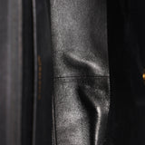 Chanel XL CC Maxi Single Flap Black Denim 24K GP
