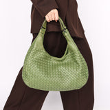 Bottega Veneta Intrecciato Shoulder Bag Green
