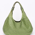 Bottega Veneta Intrecciato Shoulder Bag Green