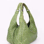 Bottega Veneta Intrecciato Shoulder Bag Green