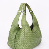Bottega Veneta Intrecciato Shoulder Bag Green