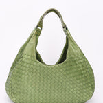 Bottega Veneta Intrecciato Shoulder Bag Green