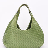Bottega Veneta Intrecciato Shoulder Bag Green