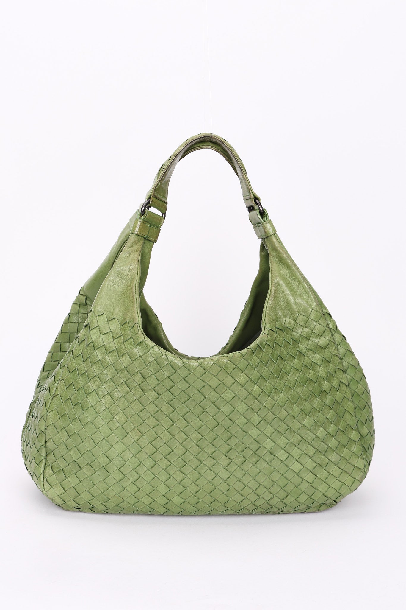 Bottega Veneta Intrecciato Shoulder Bag Green