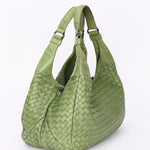 Bottega Veneta Intrecciato Shoulder Bag Green
