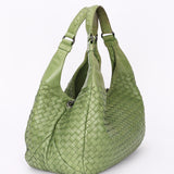 Bottega Veneta Intrecciato Shoulder Bag Green