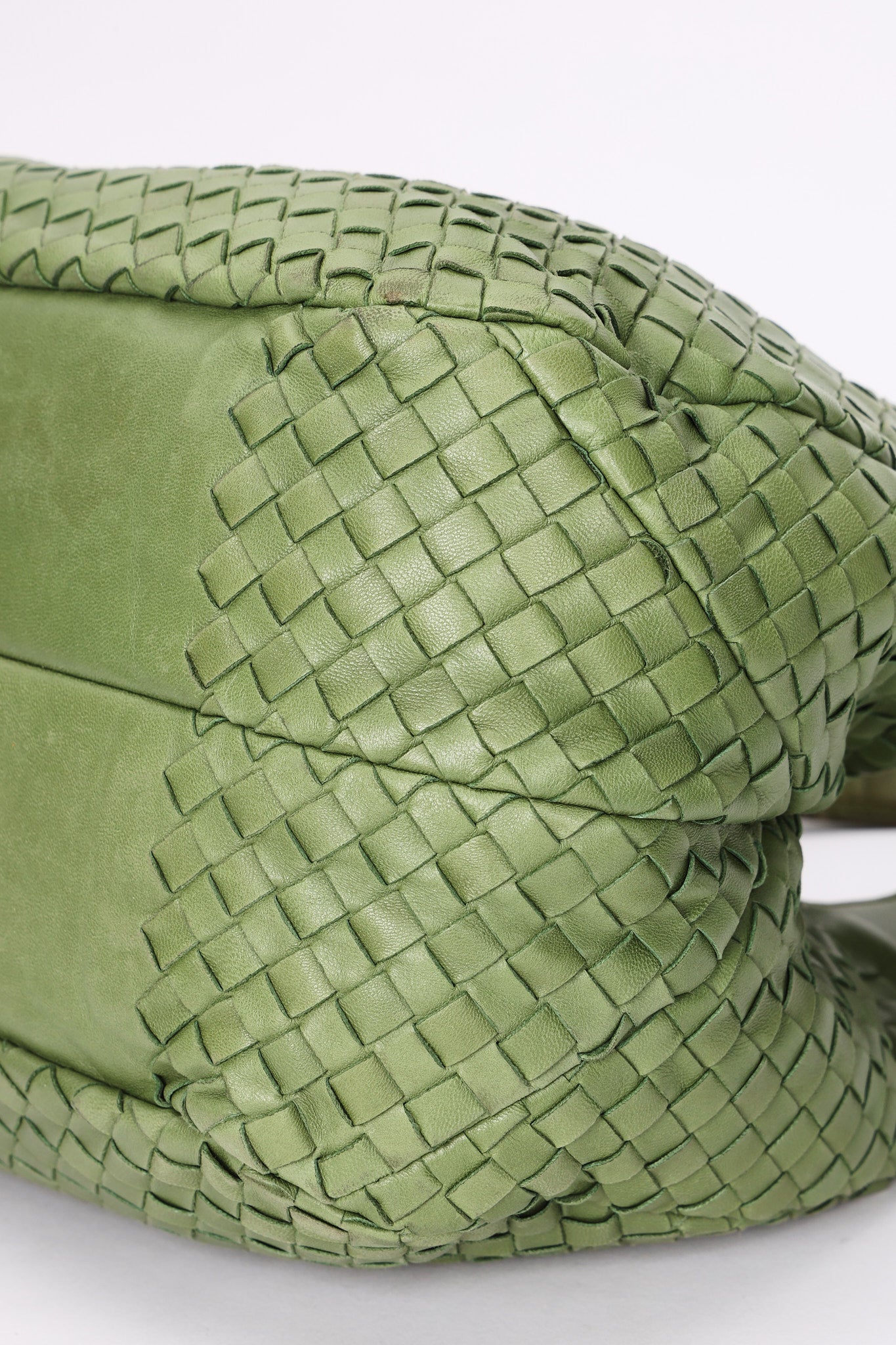 Bottega Veneta Intrecciato Shoulder Bag Green