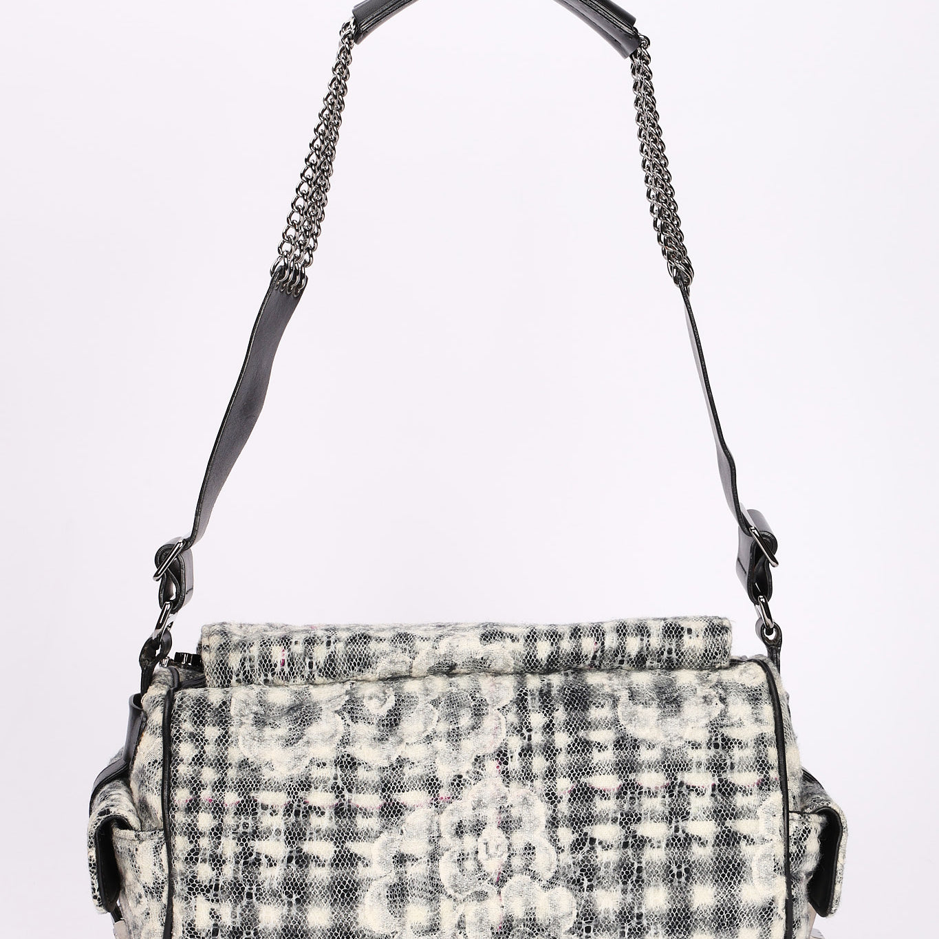 Chanel Tweed Camellia Bowler Bag DSHW