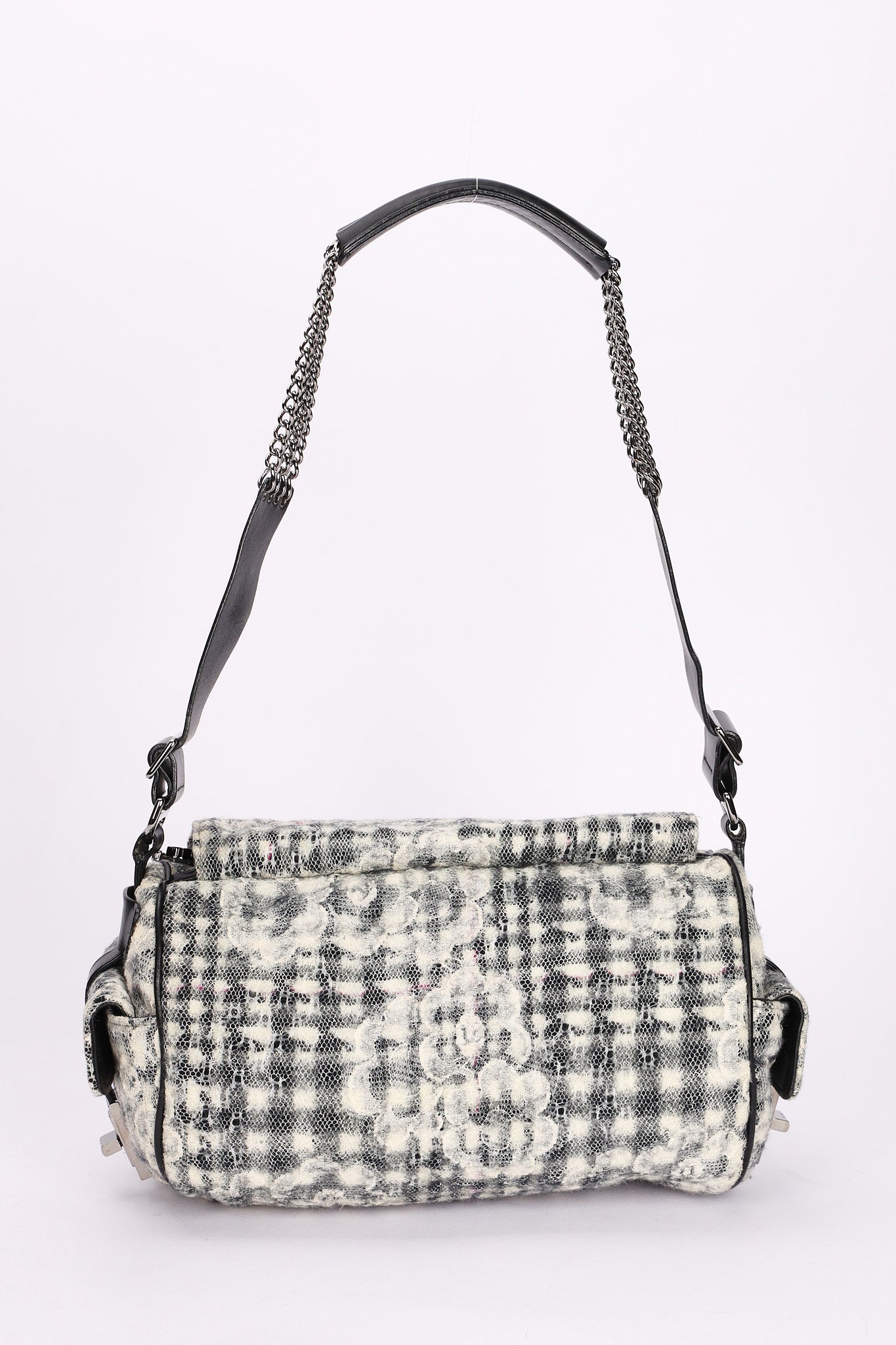 Chanel Tweed Camellia Bowler Bag DSHW