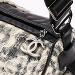 Chanel Tweed Camellia Bowler Bag DSHW
