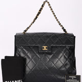 Chanel Quarter Single Flap Black Caviar 24K GP